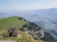 Auf dem Hohen Kasten. Rheintal mit Rüthi und Oberriet