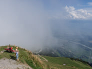 Auf dem Hohen Kasten. Rheintal mit Rüthi.