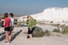 Pamukkale. Tourists